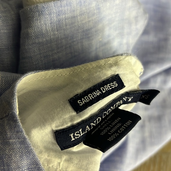 ISLAND COMPANY Light Blue Sleeveless Sabrina Dress XS - Picture 5 of 6